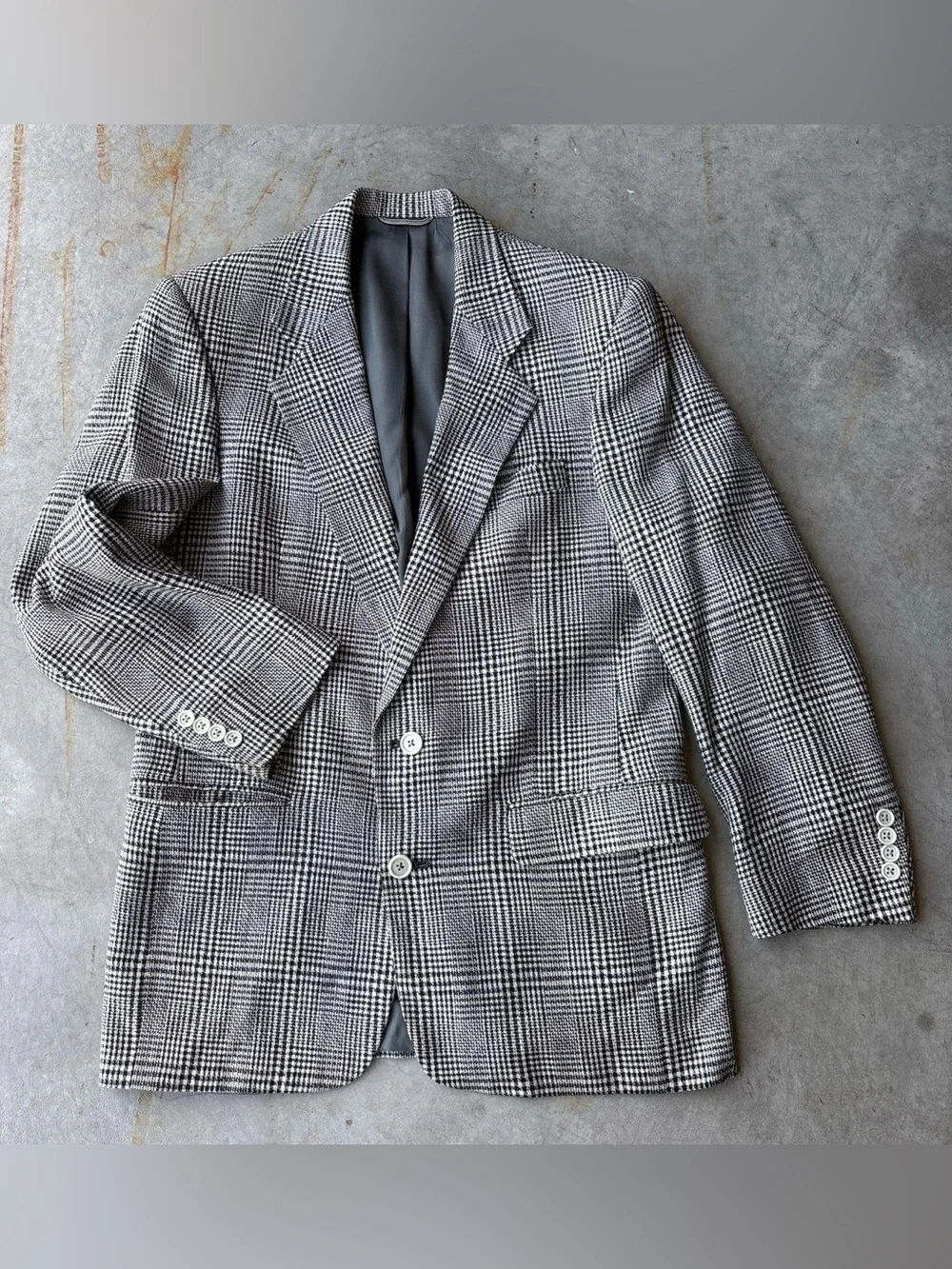 Vintage Men’s Dior Monsieur Glen Plaid Sport Coat Blazer Luxury Jacket 38R